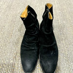 John Varvatos Morrison black suede boots size 10.5